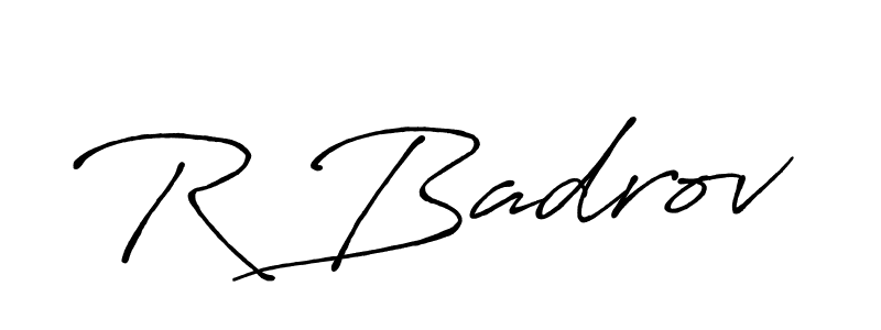 How to make R Badrov signature? Antro_Vectra_Bolder is a professional autograph style. Create handwritten signature for R Badrov name. R Badrov signature style 7 images and pictures png