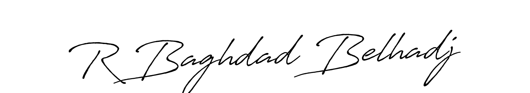 Design your own signature with our free online signature maker. With this signature software, you can create a handwritten (Antro_Vectra_Bolder) signature for name R Baghdad Belhadj. R Baghdad Belhadj signature style 7 images and pictures png