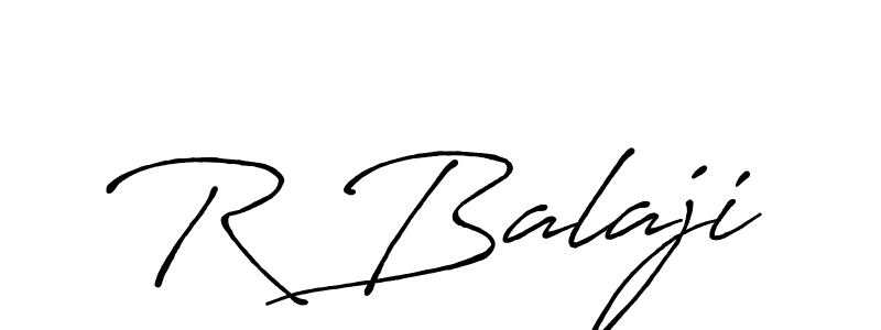 Design your own signature with our free online signature maker. With this signature software, you can create a handwritten (Antro_Vectra_Bolder) signature for name R Balaji. R Balaji signature style 7 images and pictures png