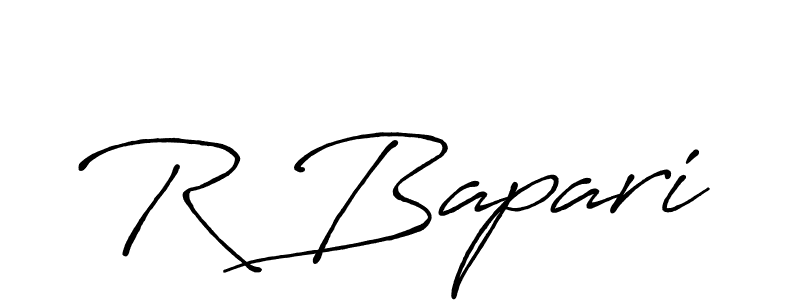 How to make R Bapari name signature. Use Antro_Vectra_Bolder style for creating short signs online. This is the latest handwritten sign. R Bapari signature style 7 images and pictures png