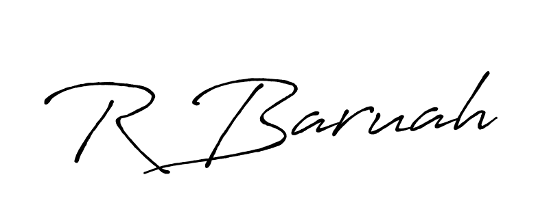 The best way (Antro_Vectra_Bolder) to make a short signature is to pick only two or three words in your name. The name R Baruah include a total of six letters. For converting this name. R Baruah signature style 7 images and pictures png