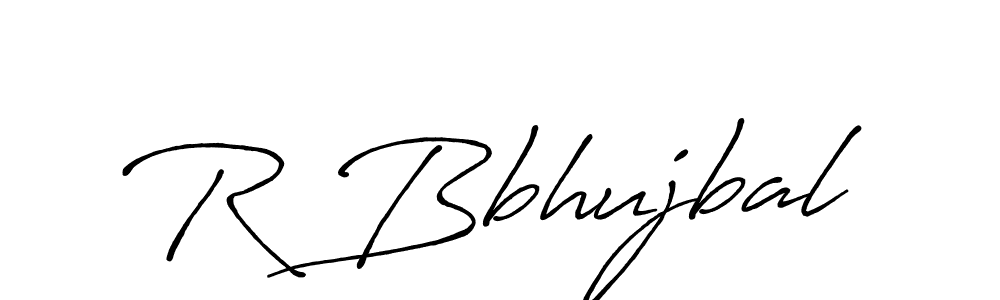 Create a beautiful signature design for name R Bbhujbal. With this signature (Antro_Vectra_Bolder) fonts, you can make a handwritten signature for free. R Bbhujbal signature style 7 images and pictures png