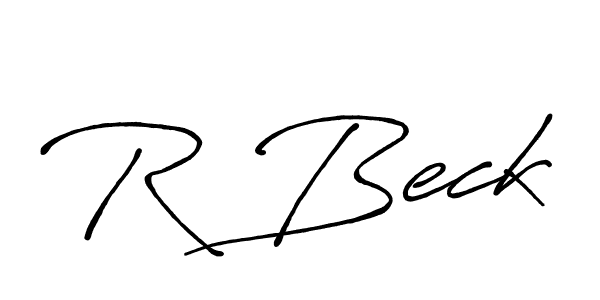 How to make R Beck signature? Antro_Vectra_Bolder is a professional autograph style. Create handwritten signature for R Beck name. R Beck signature style 7 images and pictures png