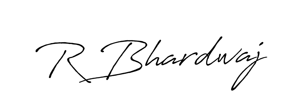 How to make R Bhardwaj name signature. Use Antro_Vectra_Bolder style for creating short signs online. This is the latest handwritten sign. R Bhardwaj signature style 7 images and pictures png