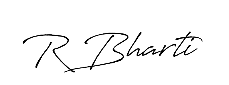 Make a beautiful signature design for name R Bharti. With this signature (Antro_Vectra_Bolder) style, you can create a handwritten signature for free. R Bharti signature style 7 images and pictures png