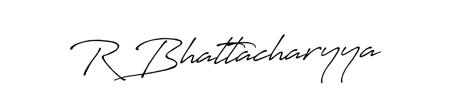 You should practise on your own different ways (Antro_Vectra_Bolder) to write your name (R Bhattacharyya) in signature. don't let someone else do it for you. R Bhattacharyya signature style 7 images and pictures png