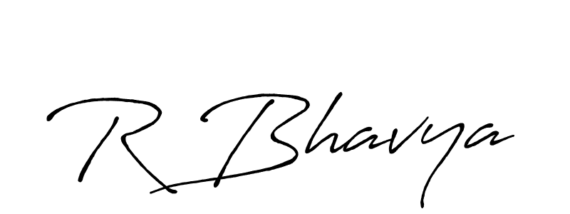 Design your own signature with our free online signature maker. With this signature software, you can create a handwritten (Antro_Vectra_Bolder) signature for name R Bhavya. R Bhavya signature style 7 images and pictures png