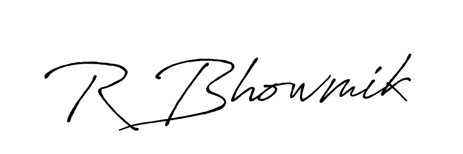 How to make R Bhowmik signature? Antro_Vectra_Bolder is a professional autograph style. Create handwritten signature for R Bhowmik name. R Bhowmik signature style 7 images and pictures png