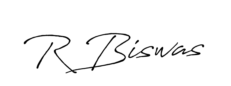 Create a beautiful signature design for name R Biswas. With this signature (Antro_Vectra_Bolder) fonts, you can make a handwritten signature for free. R Biswas signature style 7 images and pictures png