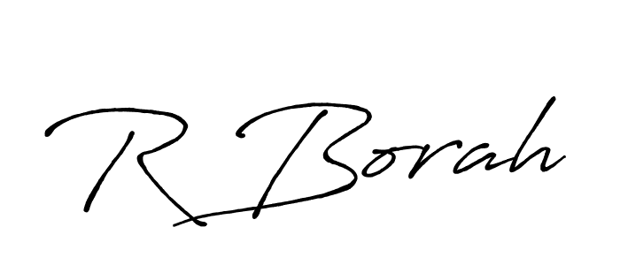 R Borah stylish signature style. Best Handwritten Sign (Antro_Vectra_Bolder) for my name. Handwritten Signature Collection Ideas for my name R Borah. R Borah signature style 7 images and pictures png