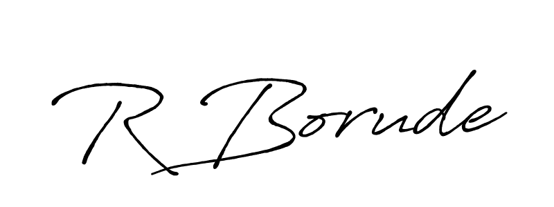 Make a beautiful signature design for name R Borude. With this signature (Antro_Vectra_Bolder) style, you can create a handwritten signature for free. R Borude signature style 7 images and pictures png