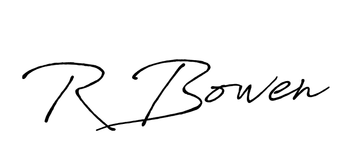 You should practise on your own different ways (Antro_Vectra_Bolder) to write your name (R Bowen) in signature. don't let someone else do it for you. R Bowen signature style 7 images and pictures png