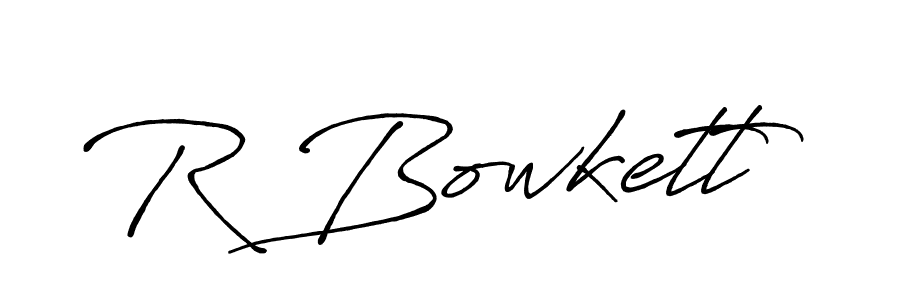 Make a beautiful signature design for name R Bowkett. With this signature (Antro_Vectra_Bolder) style, you can create a handwritten signature for free. R Bowkett signature style 7 images and pictures png