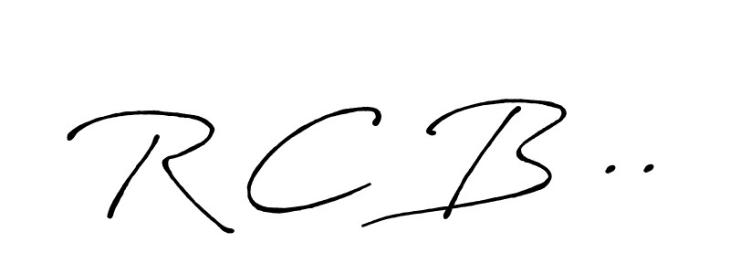 Make a beautiful signature design for name R C B ... With this signature (Antro_Vectra_Bolder) style, you can create a handwritten signature for free. R C B .. signature style 7 images and pictures png