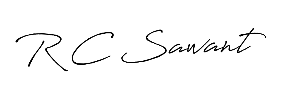 How to make R C Sawant signature? Antro_Vectra_Bolder is a professional autograph style. Create handwritten signature for R C Sawant name. R C Sawant signature style 7 images and pictures png