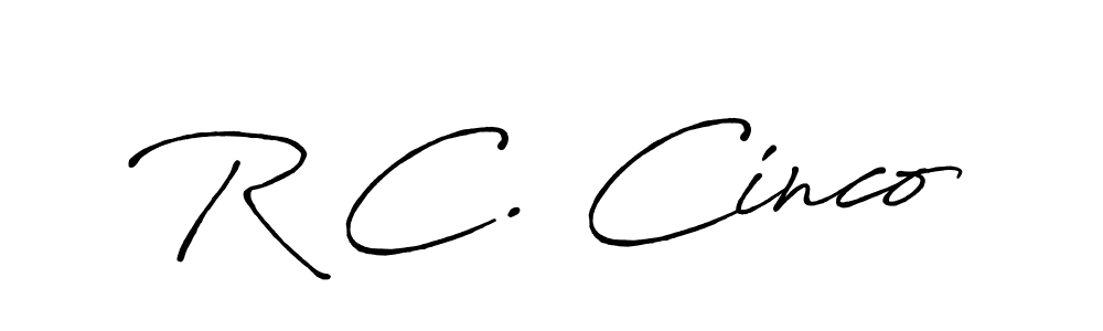 This is the best signature style for the R C. Cinco name. Also you like these signature font (Antro_Vectra_Bolder). Mix name signature. R C. Cinco signature style 7 images and pictures png