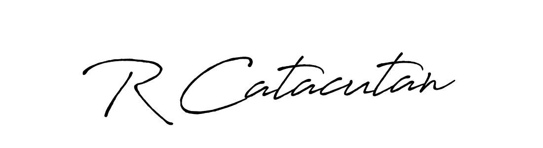Make a beautiful signature design for name R Catacutan. Use this online signature maker to create a handwritten signature for free. R Catacutan signature style 7 images and pictures png