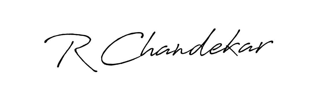 Use a signature maker to create a handwritten signature online. With this signature software, you can design (Antro_Vectra_Bolder) your own signature for name R Chandekar. R Chandekar signature style 7 images and pictures png