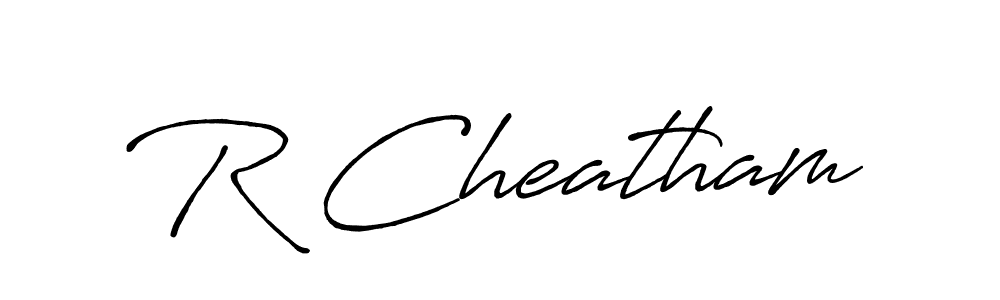 Make a beautiful signature design for name R Cheatham. With this signature (Antro_Vectra_Bolder) style, you can create a handwritten signature for free. R Cheatham signature style 7 images and pictures png