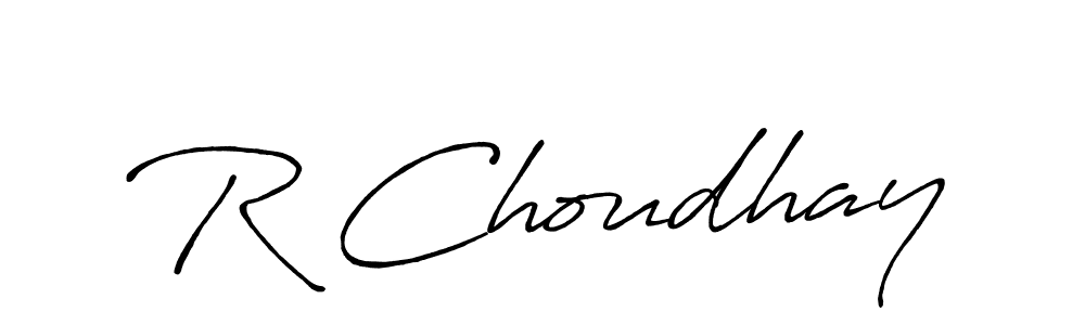 Design your own signature with our free online signature maker. With this signature software, you can create a handwritten (Antro_Vectra_Bolder) signature for name R Choudhay. R Choudhay signature style 7 images and pictures png
