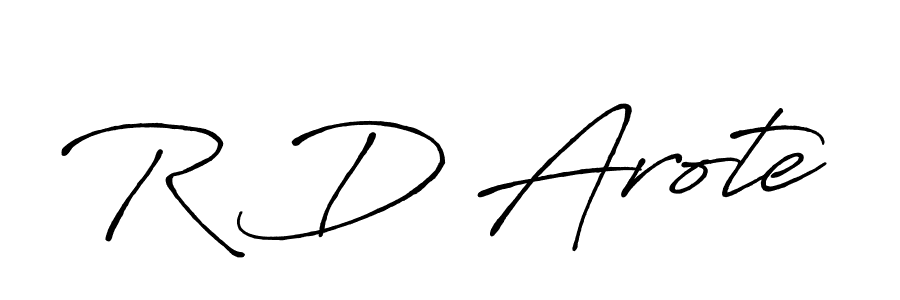 Use a signature maker to create a handwritten signature online. With this signature software, you can design (Antro_Vectra_Bolder) your own signature for name R D Arote. R D Arote signature style 7 images and pictures png