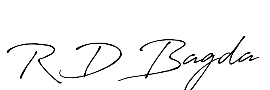 The best way (Antro_Vectra_Bolder) to make a short signature is to pick only two or three words in your name. The name R D Bagda include a total of six letters. For converting this name. R D Bagda signature style 7 images and pictures png