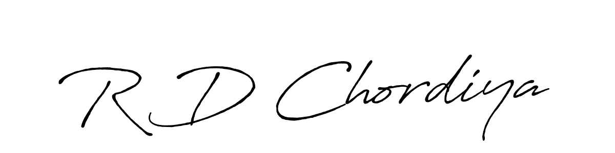 Use a signature maker to create a handwritten signature online. With this signature software, you can design (Antro_Vectra_Bolder) your own signature for name R D Chordiya. R D Chordiya signature style 7 images and pictures png