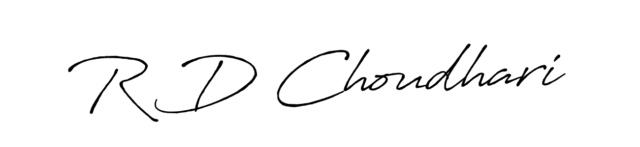 You should practise on your own different ways (Antro_Vectra_Bolder) to write your name (R D Choudhari) in signature. don't let someone else do it for you. R D Choudhari signature style 7 images and pictures png