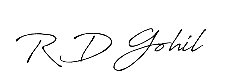 Similarly Antro_Vectra_Bolder is the best handwritten signature design. Signature creator online .You can use it as an online autograph creator for name R D Gohil. R D Gohil signature style 7 images and pictures png