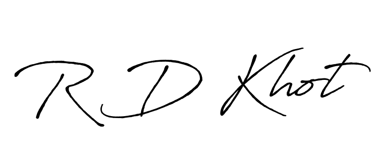 Make a beautiful signature design for name R D Khot. Use this online signature maker to create a handwritten signature for free. R D Khot signature style 7 images and pictures png