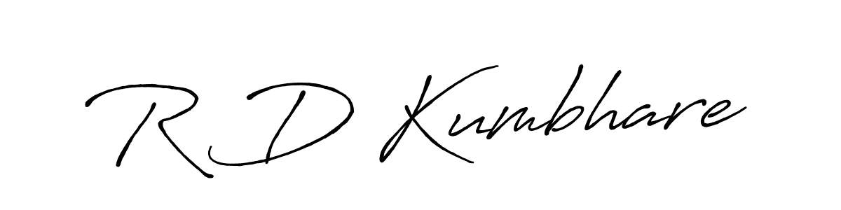 Also we have R D Kumbhare name is the best signature style. Create professional handwritten signature collection using Antro_Vectra_Bolder autograph style. R D Kumbhare signature style 7 images and pictures png