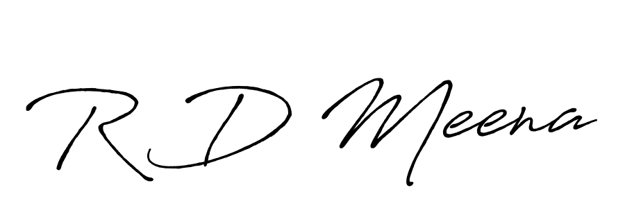 Design your own signature with our free online signature maker. With this signature software, you can create a handwritten (Antro_Vectra_Bolder) signature for name R D Meena. R D Meena signature style 7 images and pictures png
