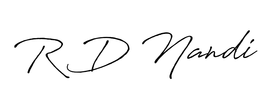 Also You can easily find your signature by using the search form. We will create R D Nandi name handwritten signature images for you free of cost using Antro_Vectra_Bolder sign style. R D Nandi signature style 7 images and pictures png