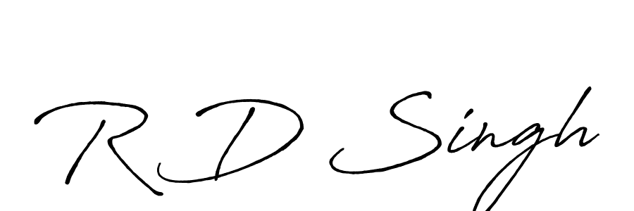How to make R D Singh name signature. Use Antro_Vectra_Bolder style for creating short signs online. This is the latest handwritten sign. R D Singh signature style 7 images and pictures png