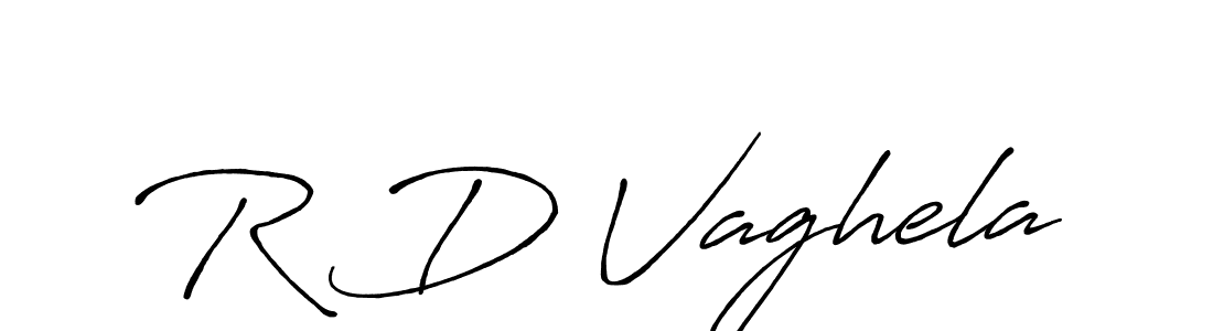 Make a beautiful signature design for name R D Vaghela. With this signature (Antro_Vectra_Bolder) style, you can create a handwritten signature for free. R D Vaghela signature style 7 images and pictures png