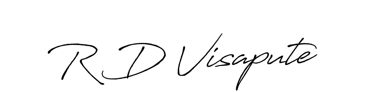The best way (Antro_Vectra_Bolder) to make a short signature is to pick only two or three words in your name. The name R D Visapute include a total of six letters. For converting this name. R D Visapute signature style 7 images and pictures png