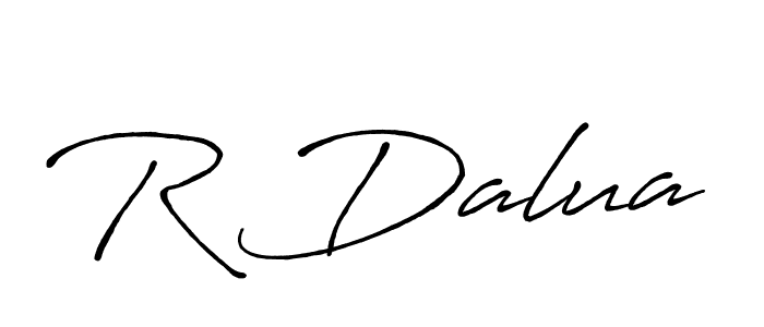 How to make R Dalua name signature. Use Antro_Vectra_Bolder style for creating short signs online. This is the latest handwritten sign. R Dalua signature style 7 images and pictures png