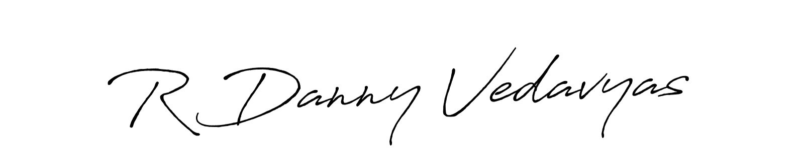 How to make R Danny Vedavyas signature? Antro_Vectra_Bolder is a professional autograph style. Create handwritten signature for R Danny Vedavyas name. R Danny Vedavyas signature style 7 images and pictures png