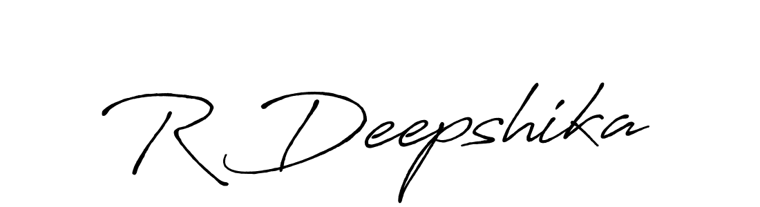 R Deepshika stylish signature style. Best Handwritten Sign (Antro_Vectra_Bolder) for my name. Handwritten Signature Collection Ideas for my name R Deepshika. R Deepshika signature style 7 images and pictures png