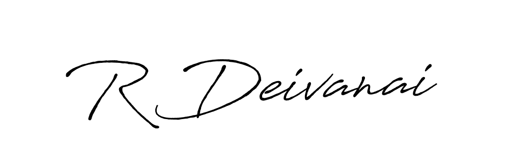 Make a beautiful signature design for name R Deivanai. With this signature (Antro_Vectra_Bolder) style, you can create a handwritten signature for free. R Deivanai signature style 7 images and pictures png