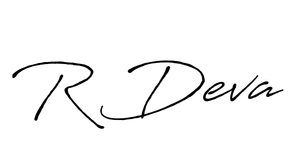 The best way (Antro_Vectra_Bolder) to make a short signature is to pick only two or three words in your name. The name R Deva include a total of six letters. For converting this name. R Deva signature style 7 images and pictures png