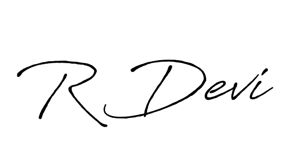 The best way (Antro_Vectra_Bolder) to make a short signature is to pick only two or three words in your name. The name R Devi include a total of six letters. For converting this name. R Devi signature style 7 images and pictures png