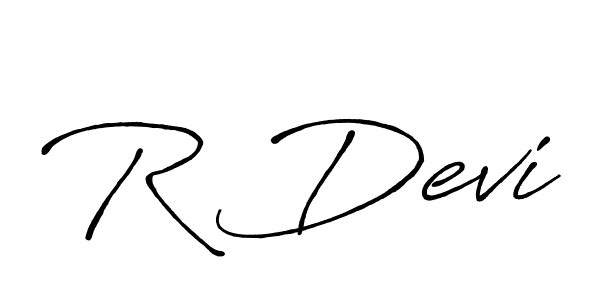 The best way (Antro_Vectra_Bolder) to make a short signature is to pick only two or three words in your name. The name R Devi include a total of six letters. For converting this name. R Devi signature style 7 images and pictures png