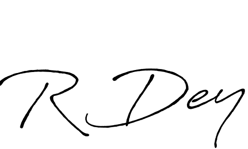 How to make R Dey signature? Antro_Vectra_Bolder is a professional autograph style. Create handwritten signature for R Dey name. R Dey signature style 7 images and pictures png