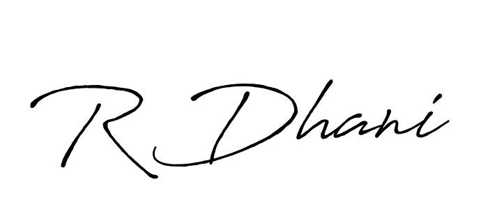 Make a beautiful signature design for name R Dhani. Use this online signature maker to create a handwritten signature for free. R Dhani signature style 7 images and pictures png