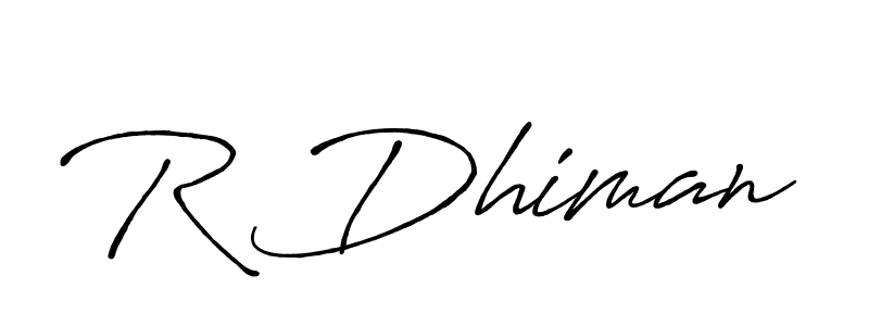 R Dhiman stylish signature style. Best Handwritten Sign (Antro_Vectra_Bolder) for my name. Handwritten Signature Collection Ideas for my name R Dhiman. R Dhiman signature style 7 images and pictures png