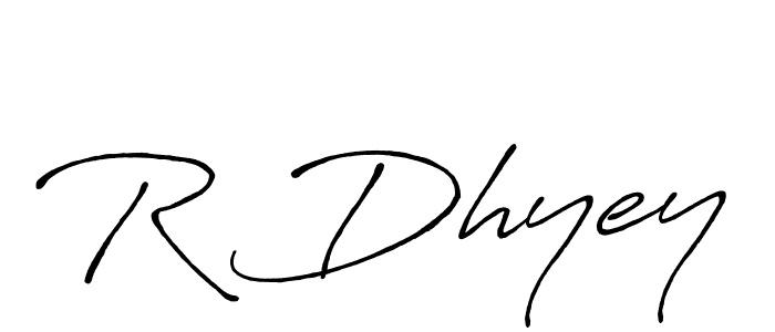 Make a beautiful signature design for name R Dhyey. With this signature (Antro_Vectra_Bolder) style, you can create a handwritten signature for free. R Dhyey signature style 7 images and pictures png