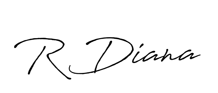 Also we have R Diana name is the best signature style. Create professional handwritten signature collection using Antro_Vectra_Bolder autograph style. R Diana signature style 7 images and pictures png