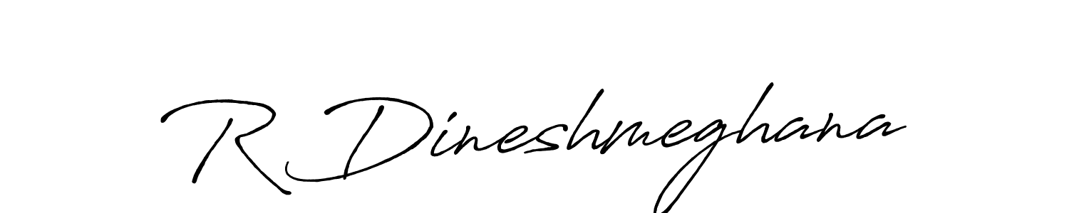 if you are searching for the best signature style for your name R Dineshmeghana. so please give up your signature search. here we have designed multiple signature styles  using Antro_Vectra_Bolder. R Dineshmeghana signature style 7 images and pictures png