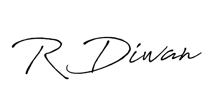 Make a beautiful signature design for name R Diwan. With this signature (Antro_Vectra_Bolder) style, you can create a handwritten signature for free. R Diwan signature style 7 images and pictures png